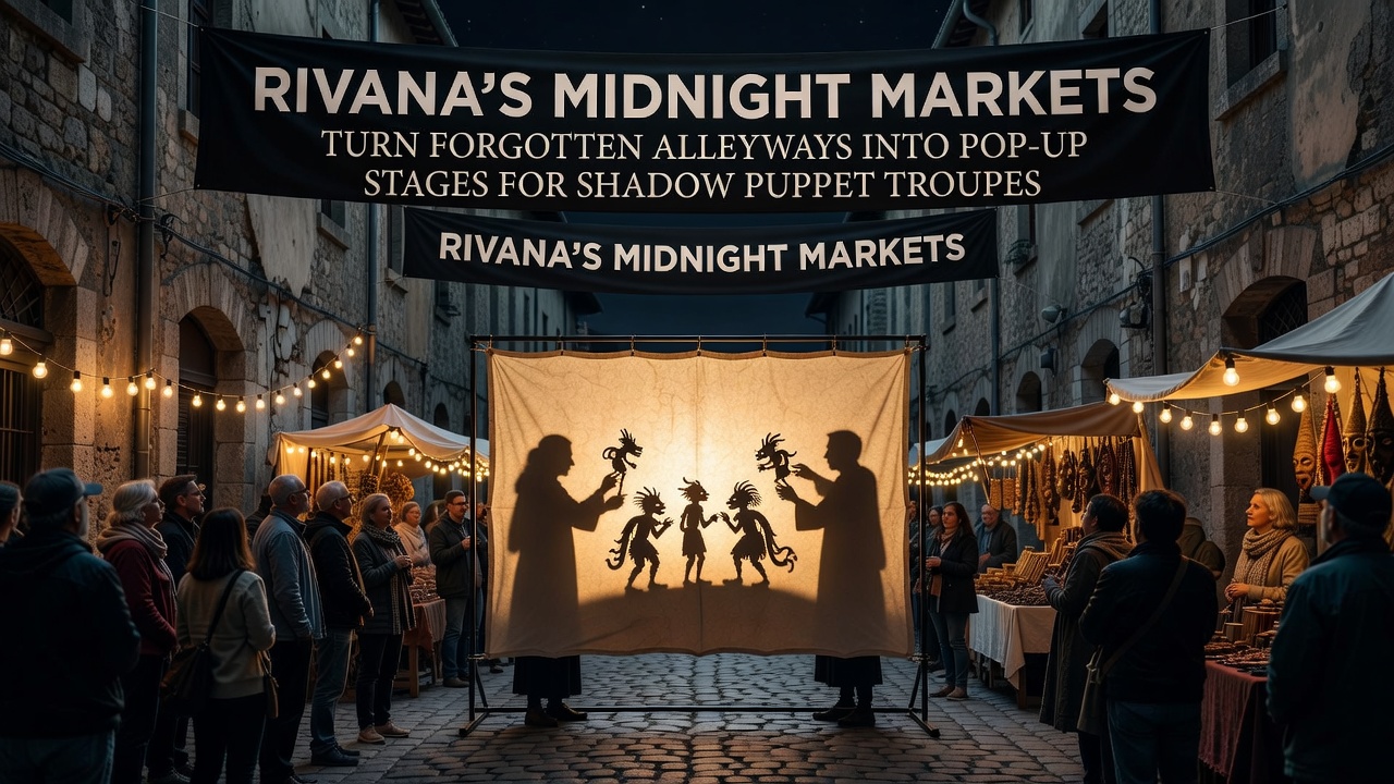 Rivana's Midnight Markets Turn Forgotten Alleyways into Pop-Up Stages for Shadow Puppet Troupes
